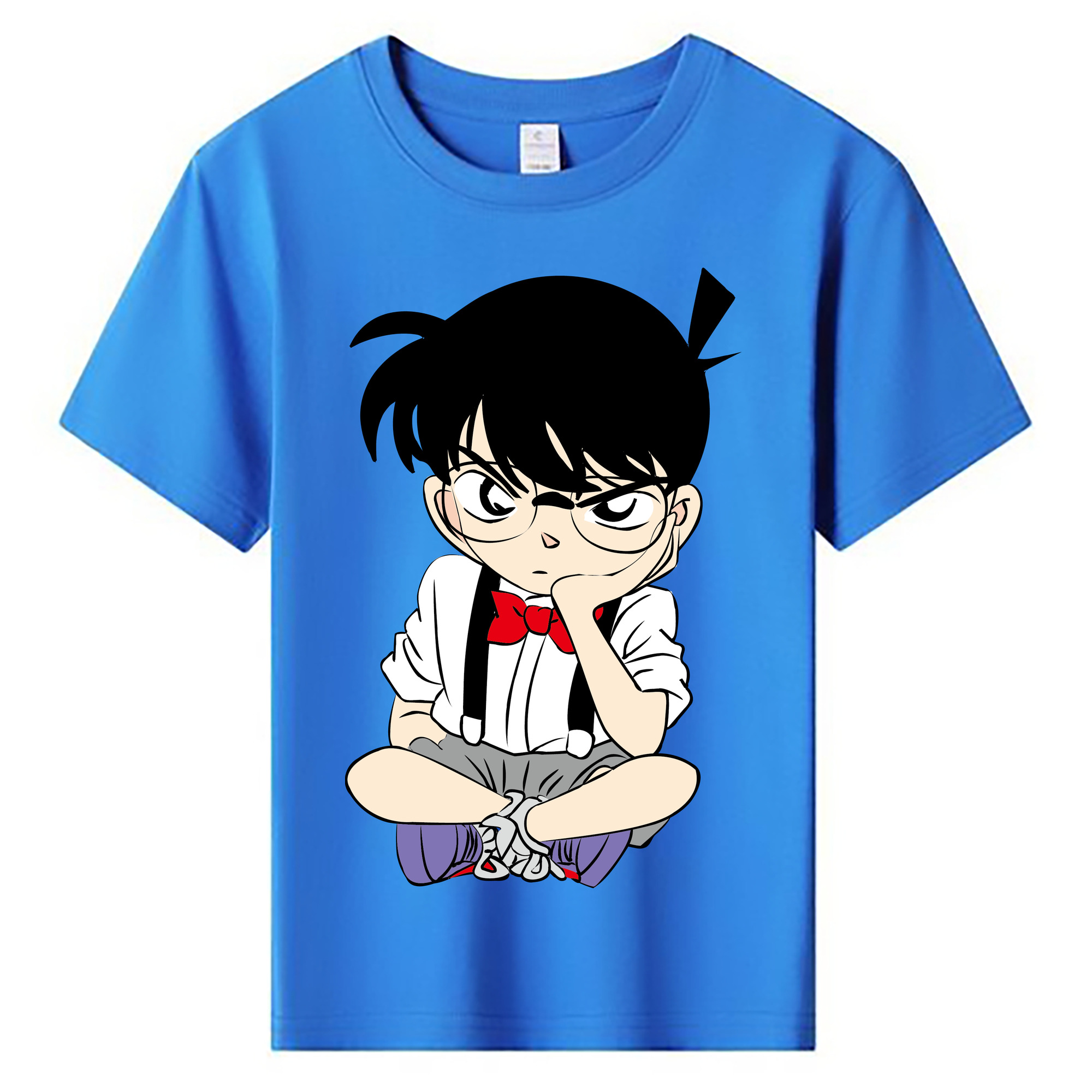 （画像用） 名探偵コナン 江戸川 コナン Detective Conan Conan Edogawa 綿100％キッズTシャツ（フロントプリント）